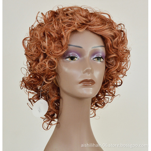 Aishili cheap wholesale afro kinky curly hair body wave deep big curly wave synthetic wig